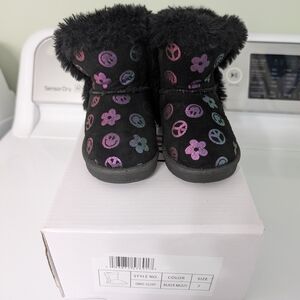 Nicole Miller Black Multi Kids Boots